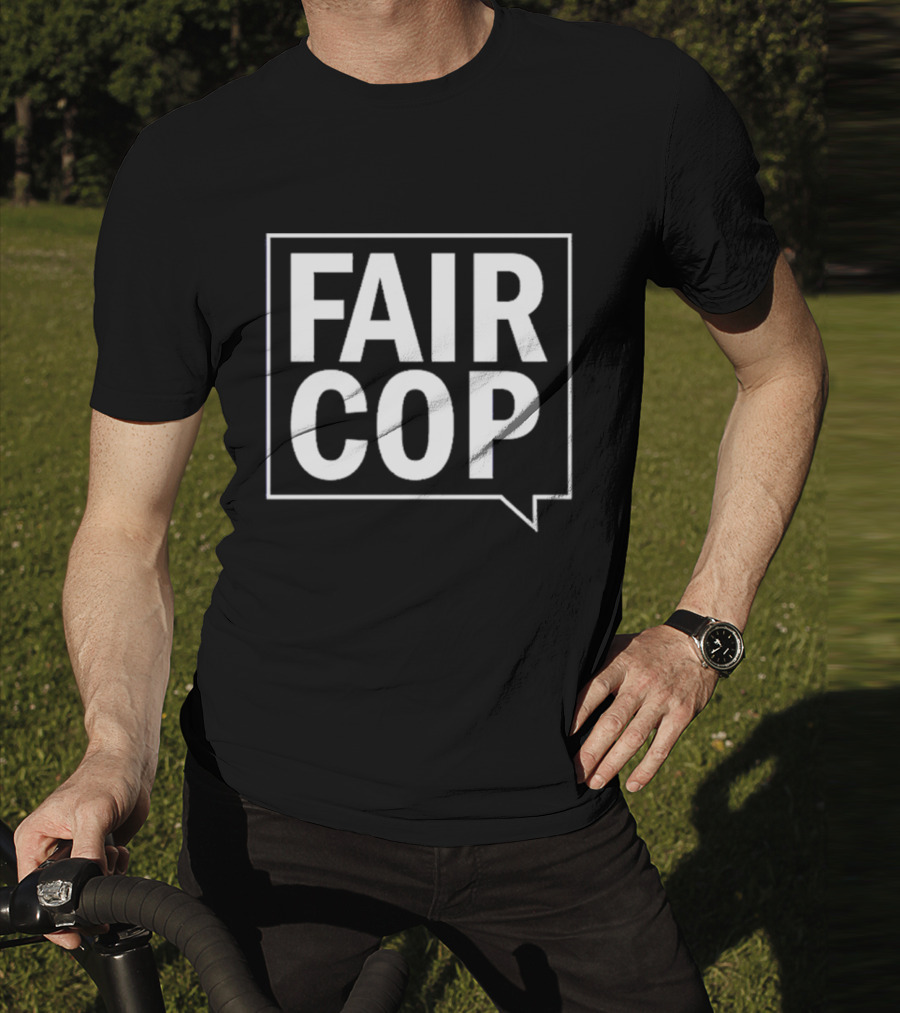 Sarah Phillimore Fair Cop Initiative Speech Bubble Black T-Shirt