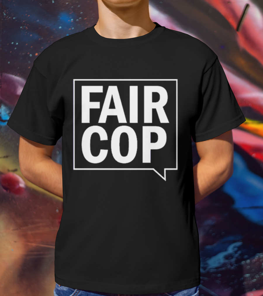 Sarah Phillimore Fair Cop Initiative Speech Bubble Black T-Shirt