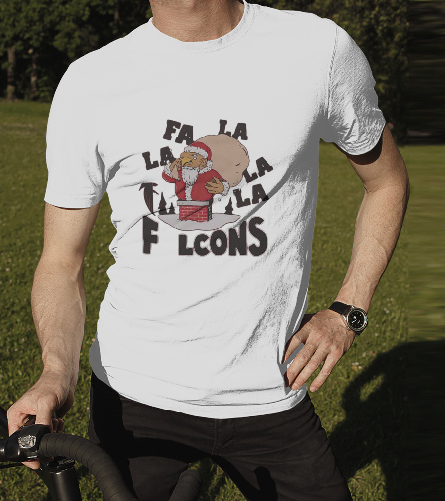 Atlanta Falcons Mascot Santa Fa La La Lcons T-Shirt