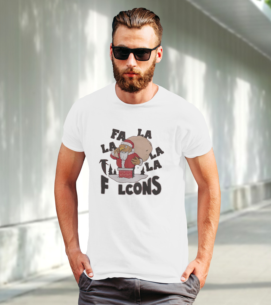 Atlanta Falcons Mascot Santa Fa La La Lcons T-Shirt
