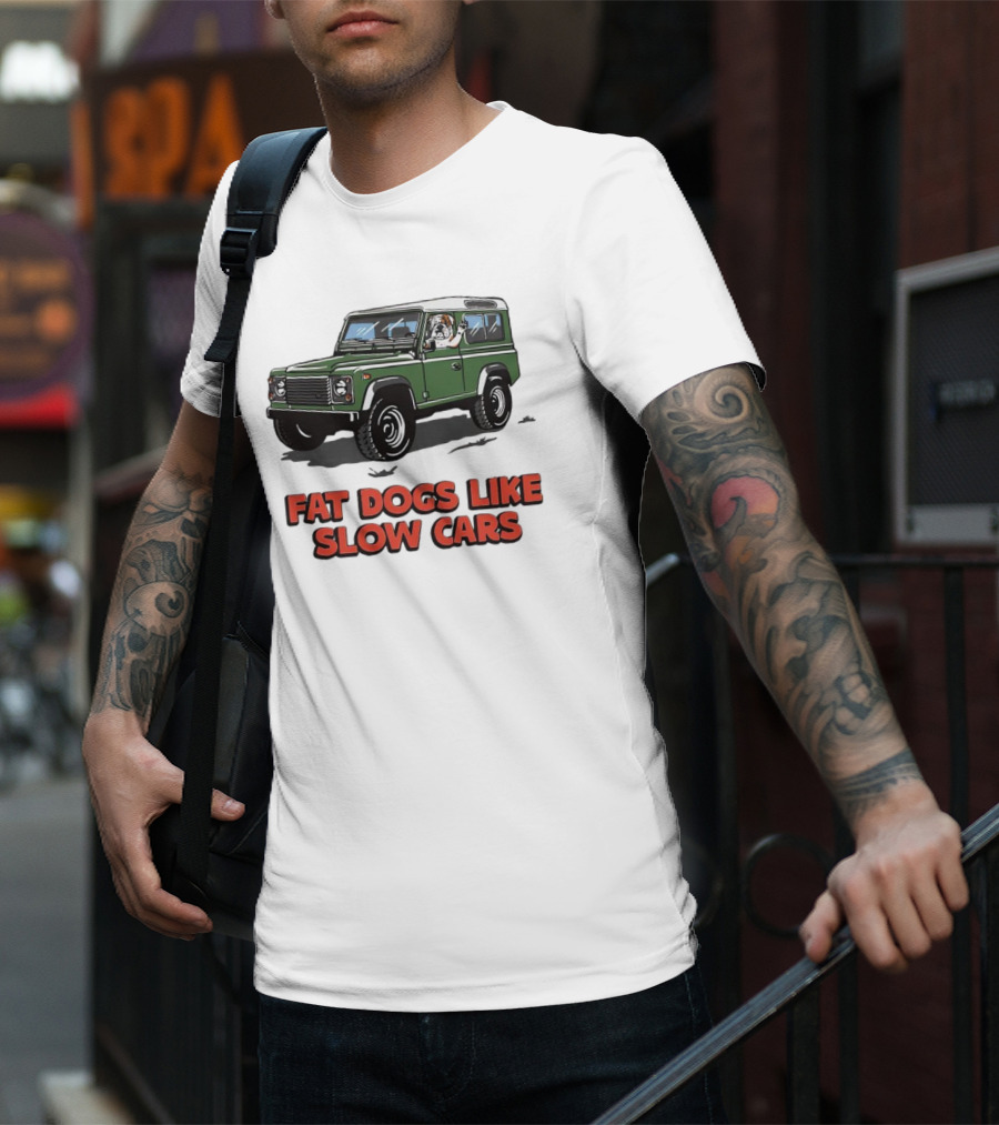 Fat Dogs Enjoy Slow Rides In Classic Off-Road Vehicles T-Shirt
