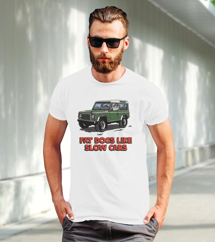 Fat Dogs Enjoy Slow Rides In Classic Off-Road Vehicles T-Shirt