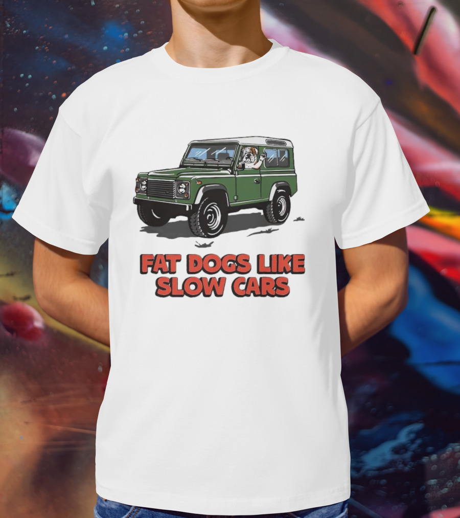 Fat Dogs Enjoy Slow Rides In Classic Off-Road Vehicles T-Shirt