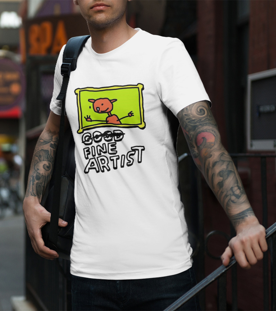 Good Fine Artist Drawing In Frame T-Shirt