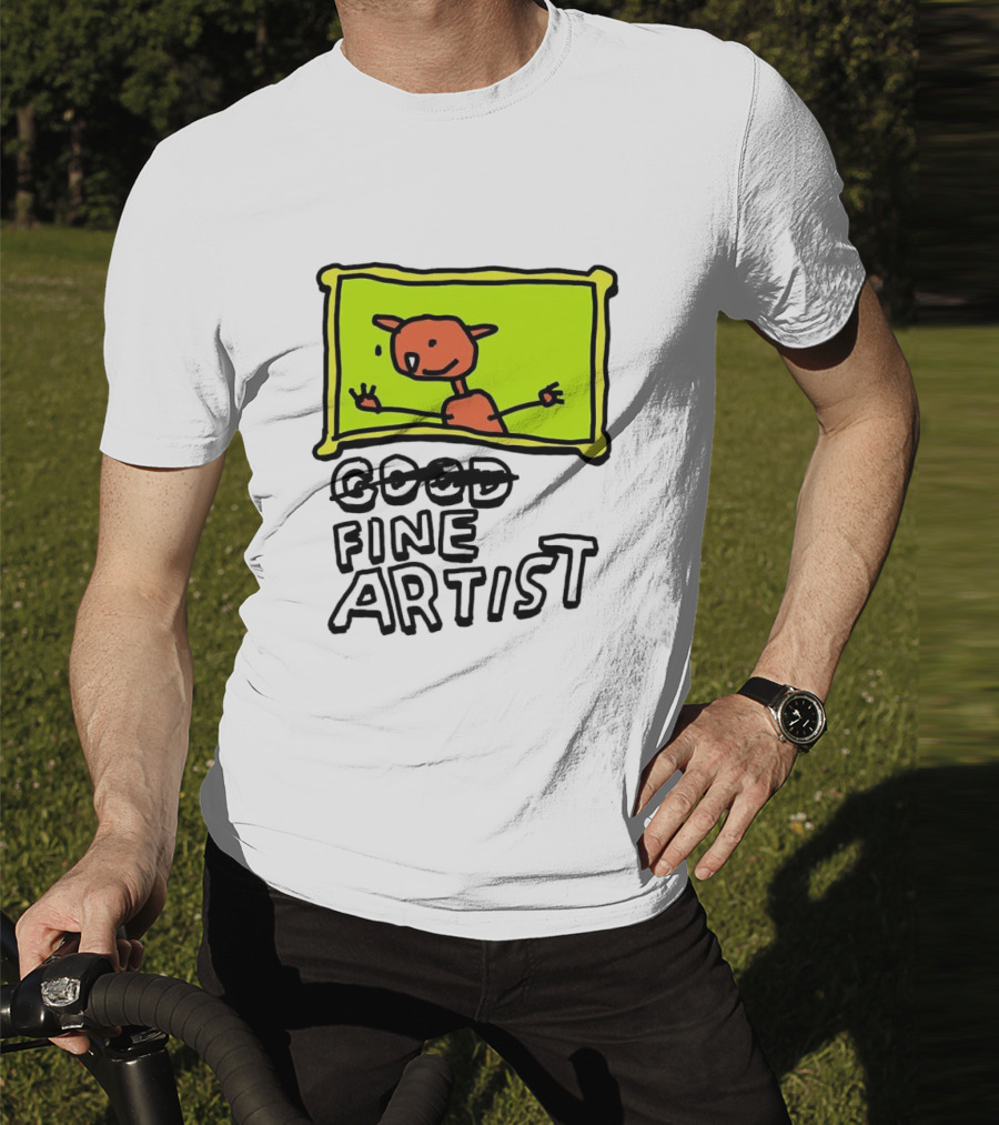Good Fine Artist Drawing In Frame T-Shirt