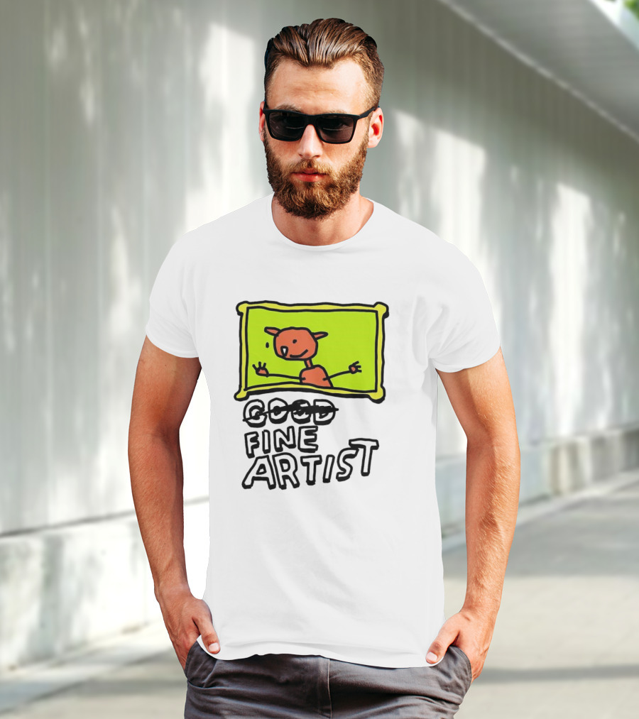 Good Fine Artist Drawing In Frame T-Shirt