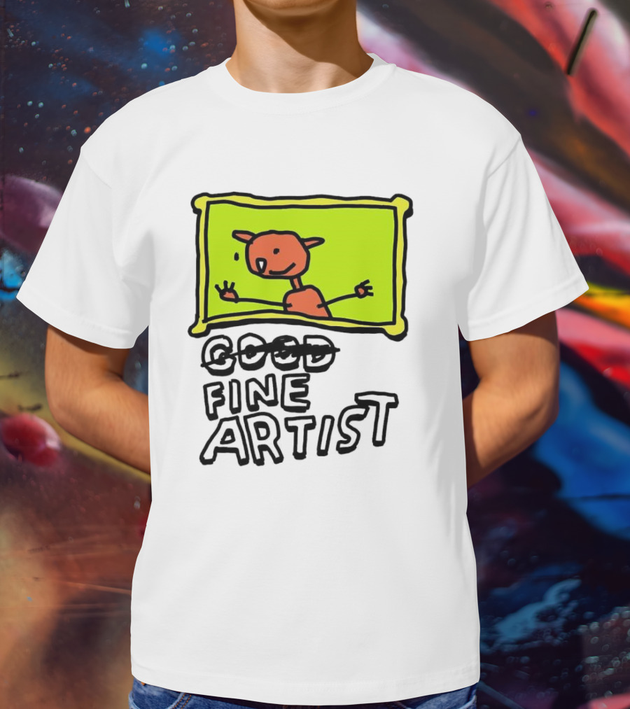 Good Fine Artist Drawing In Frame T-Shirt