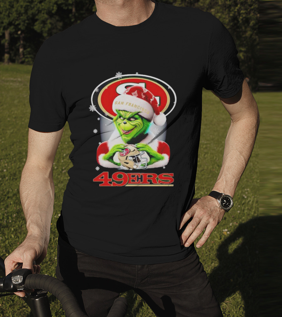 Grinch San Francisco 49ers Christmas Football T-Shirt