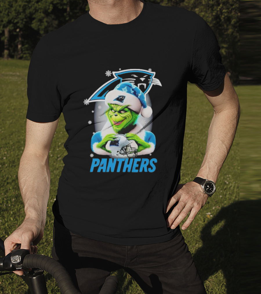 Grinch Carolina Panthers Christmas Fan T-Shirt