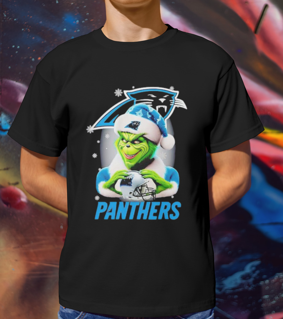 Grinch Carolina Panthers Christmas Fan T-Shirt