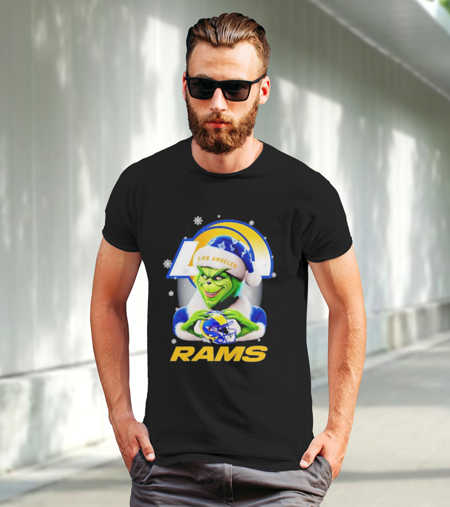 Grinch Los Angeles Rams Christmas T-Shirt
