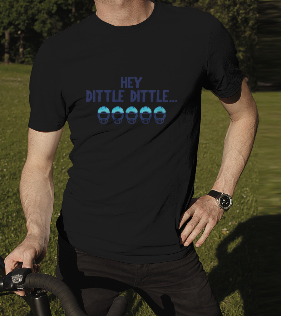 Hey Dittle Dittle Five Blue Football Helmets T-Shirt