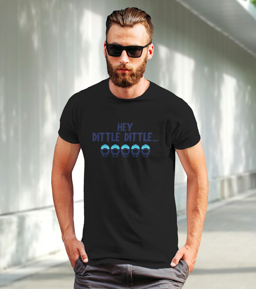 Hey Dittle Dittle Five Blue Football Helmets T-Shirt