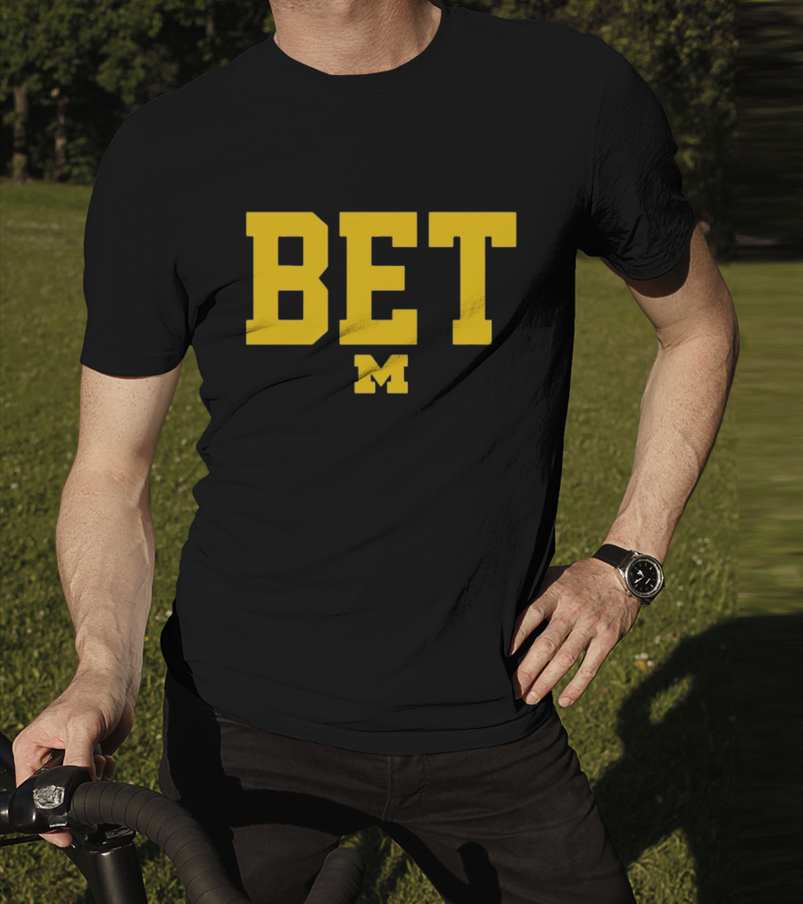 Michigan Football BET M College Sports T-Shirt