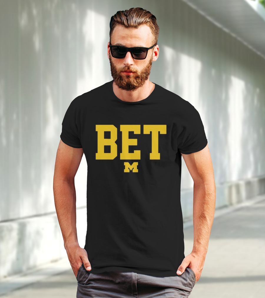Michigan Football BET M College Sports T-Shirt