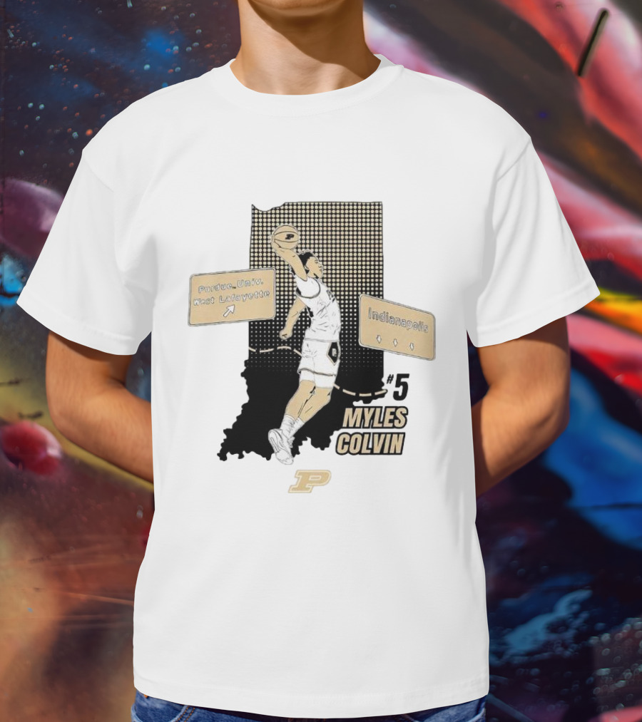 Purdue Myles Colvin Slam Dunk Indianapolis West Lafayette T-Shirt