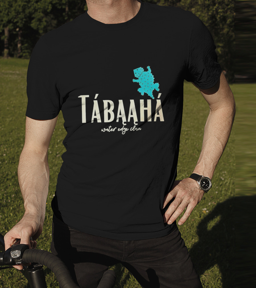 Tábąąhá Water Edge Clan Turquoise Turtle T-Shirt
