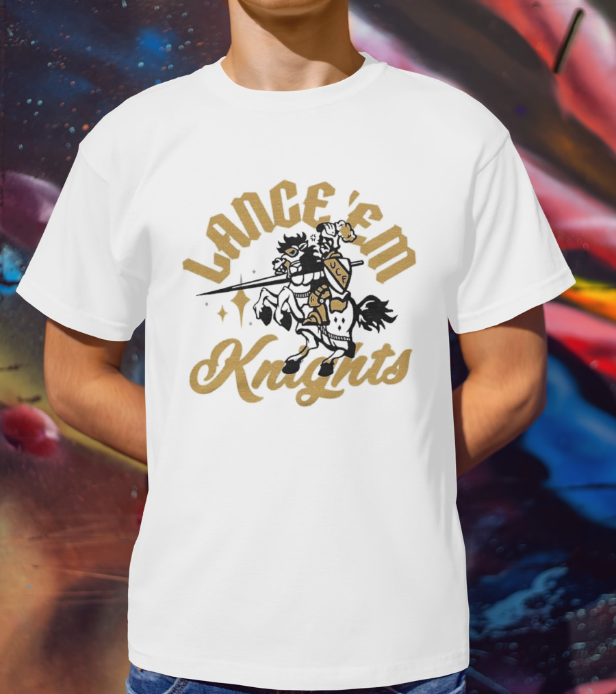 Lance 'Em Knights UCF Knight Riding Horse With Lance T-Shirt