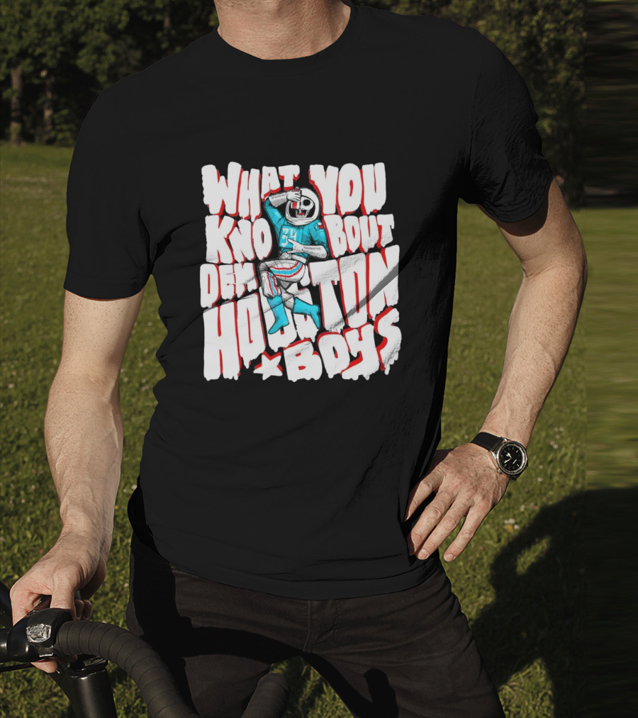 What You Know Bout Dem Houston Boys Astronaut Football T-Shirt