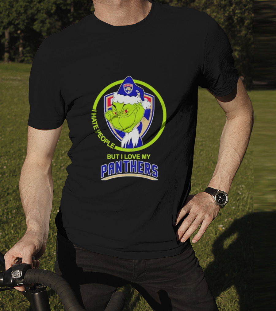 I Hate People But I Love My Florida Panthers Grinch T-Shirt