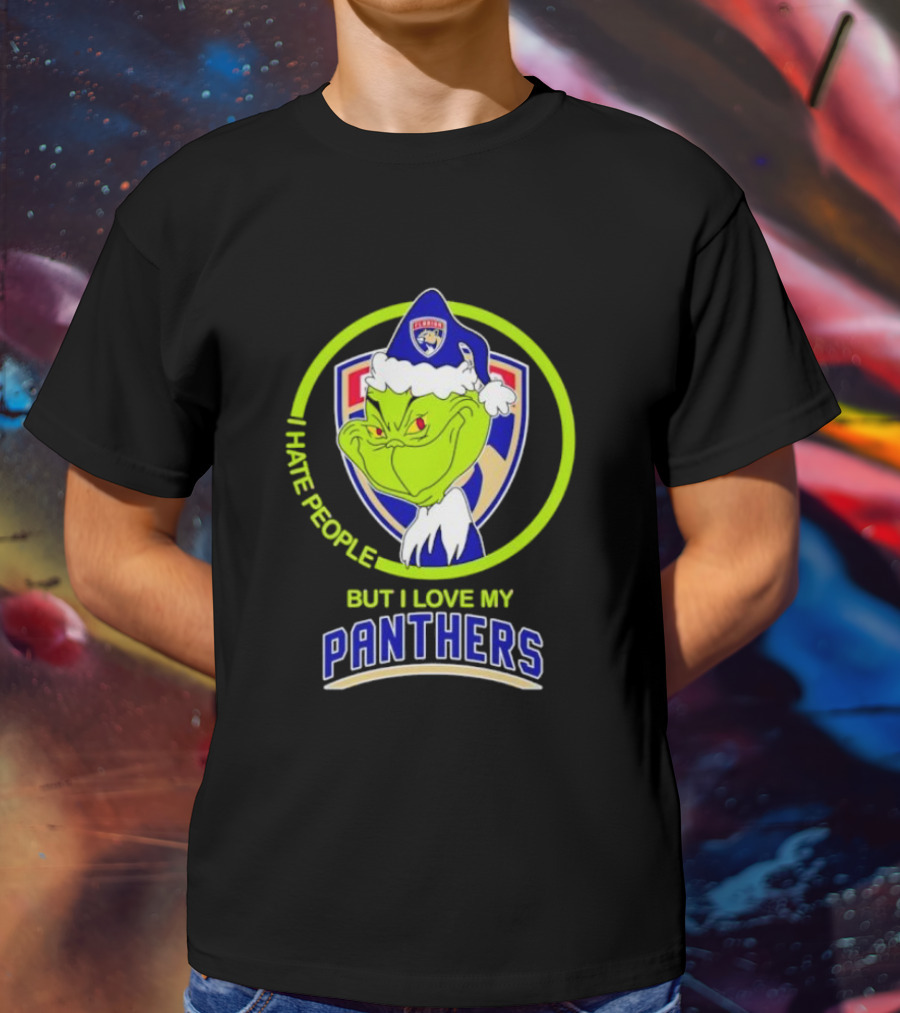 I Hate People But I Love My Florida Panthers Grinch T-Shirt