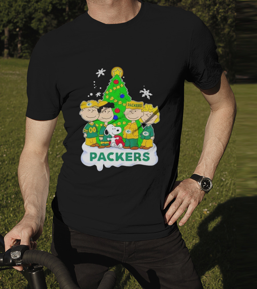 Packers Peanuts Characters Christmas Tree T-Shirt