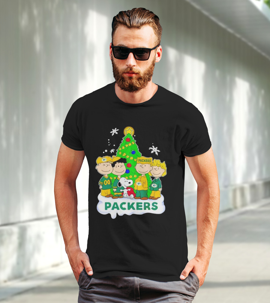 Packers Peanuts Characters Christmas Tree T-Shirt