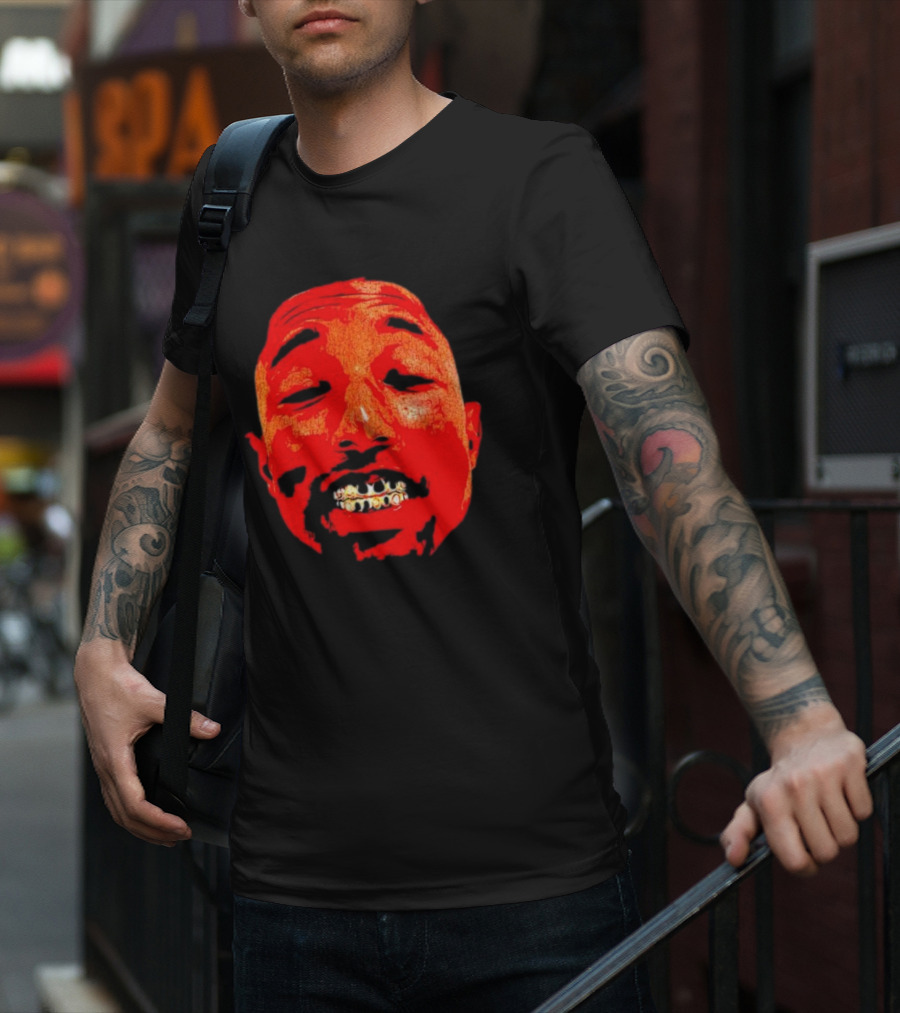 Pharrell Suicide Wrist Red Tee Face Grills T-Shirt