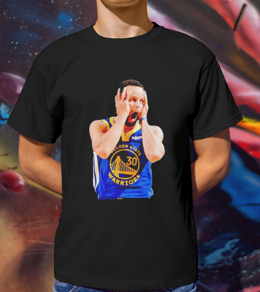 Golden State Warriors Stephen Curry 30 Reaction T-Shirt