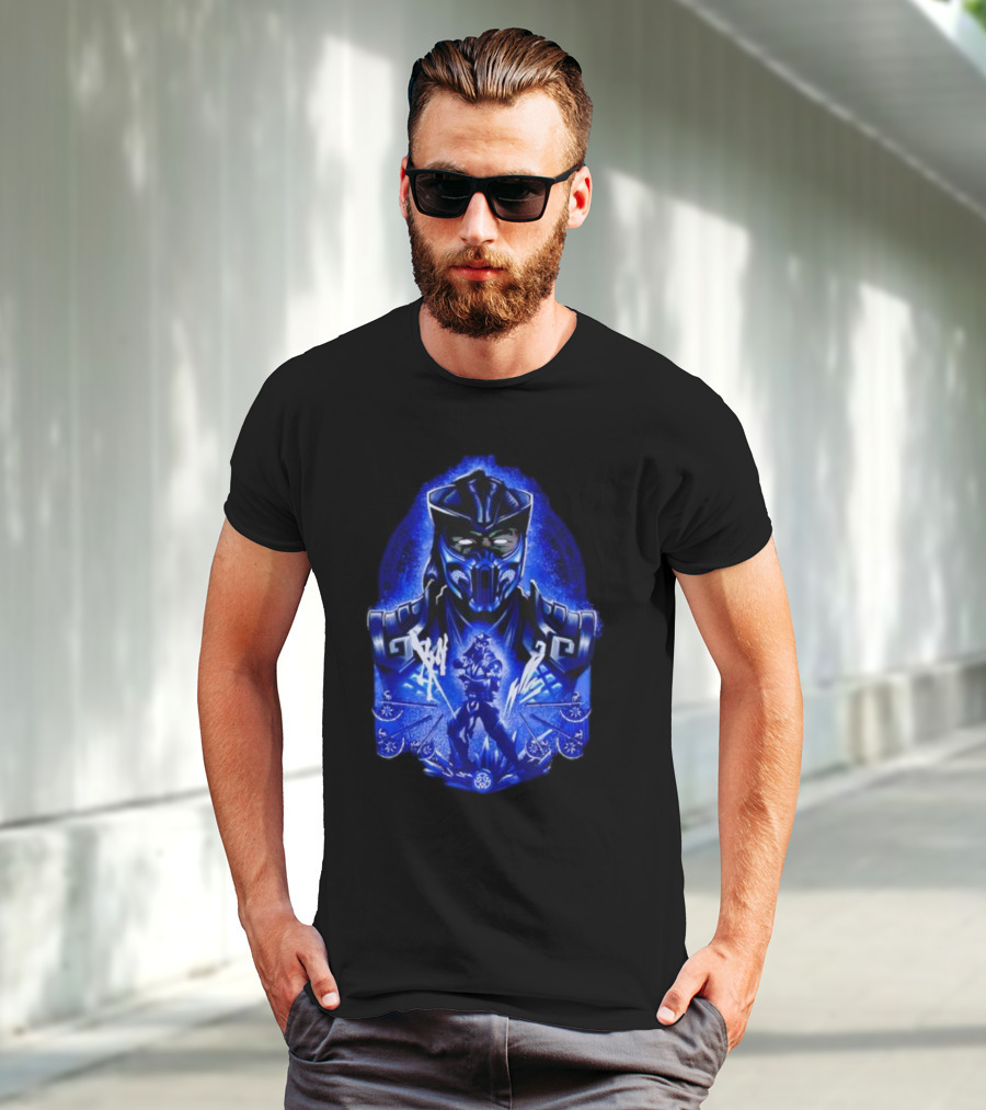 Attack Of SubZero Mortal Kombat Iconic Blue Warrior Battle T-Shirt