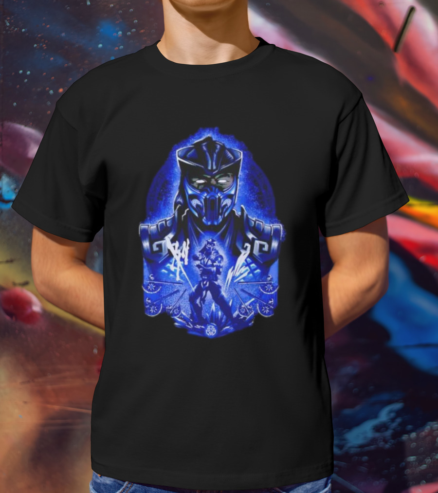 Attack Of SubZero Mortal Kombat Iconic Blue Warrior Battle T-Shirt