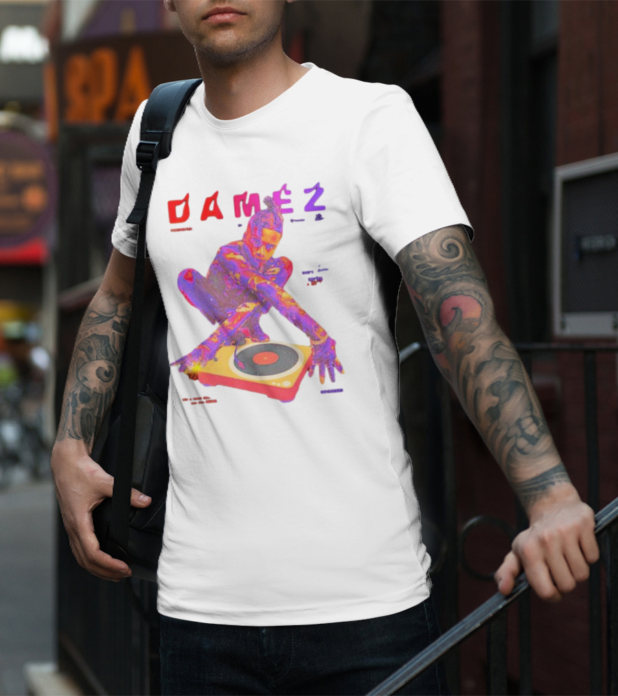Damez Presents HIPHOP50 Vibrant Turntable Experience T-Shirt