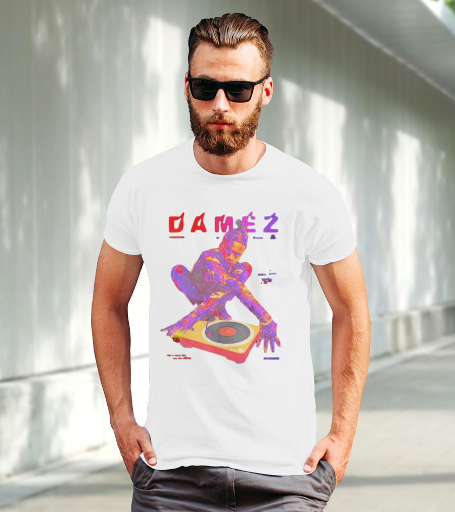 Damez Presents HIPHOP50 Vibrant Turntable Experience T-Shirt