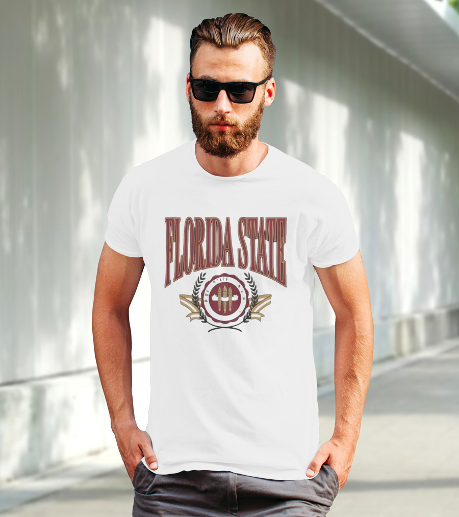 Florida State Emblem Torch Laurel T-Shirt