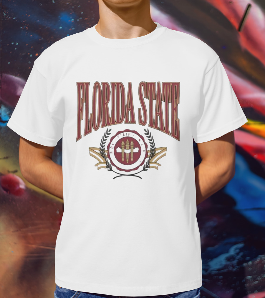 Florida State Emblem Torch Laurel T-Shirt
