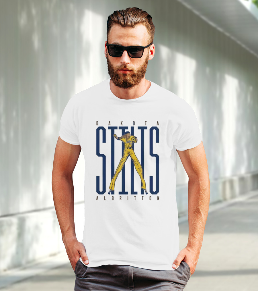 Dakota Albritton Stilts Baseball Pitcher Action Pose T-Shirt