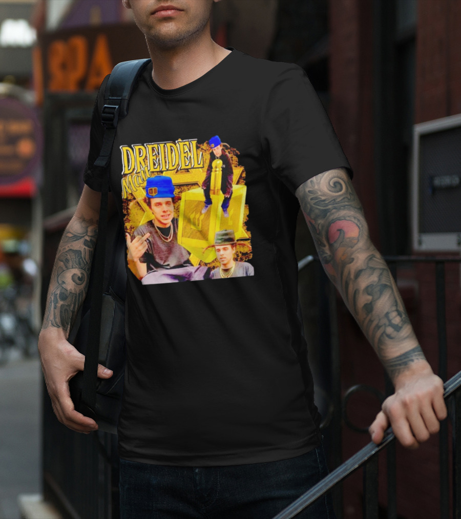 Dreidel Man Vintage Star Yellow Dreidel Hat T-Shirt