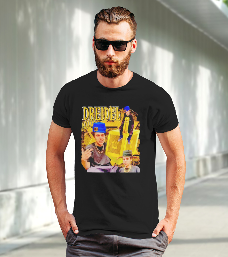Dreidel Man Vintage Star Yellow Dreidel Hat T-Shirt