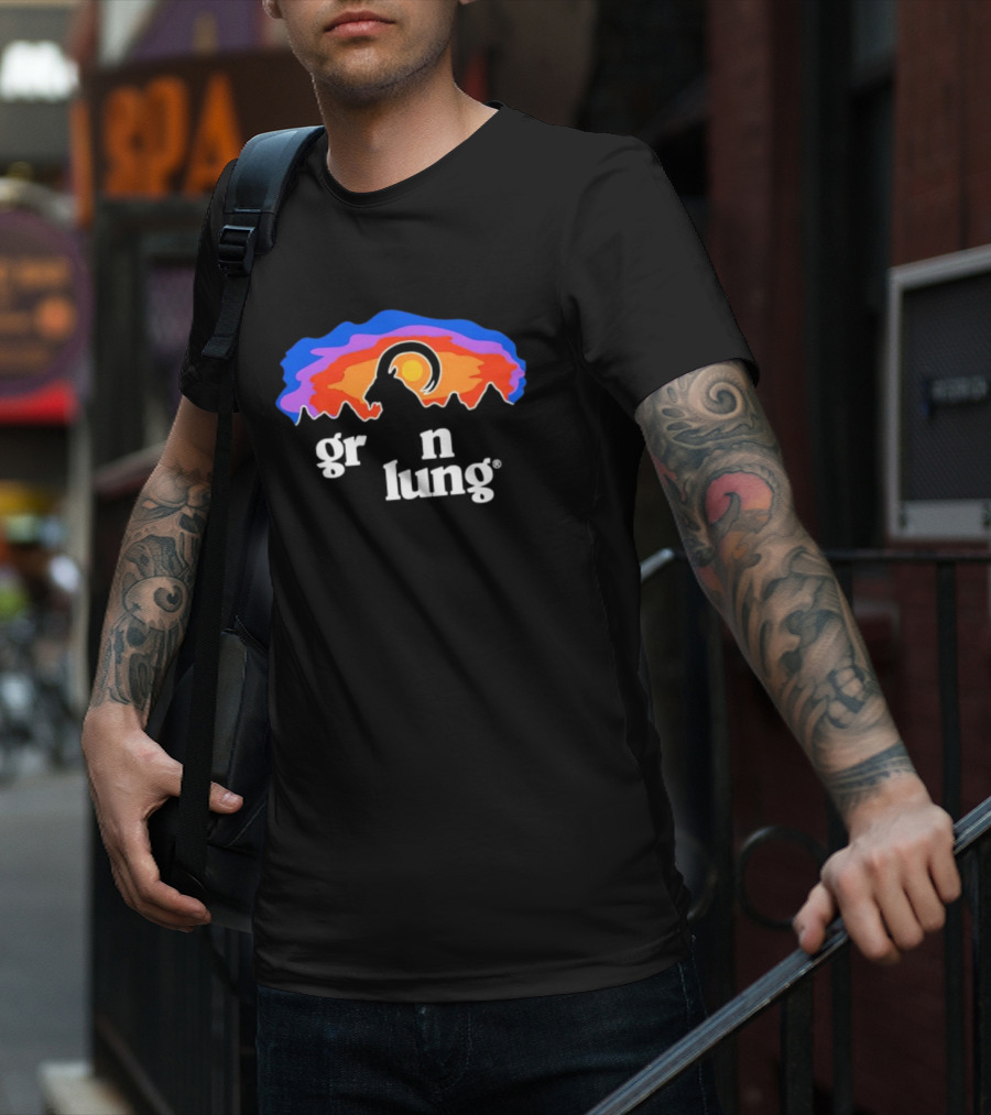 Goatagonia Gr N Lung Sunset Mountain Goat T-Shirt