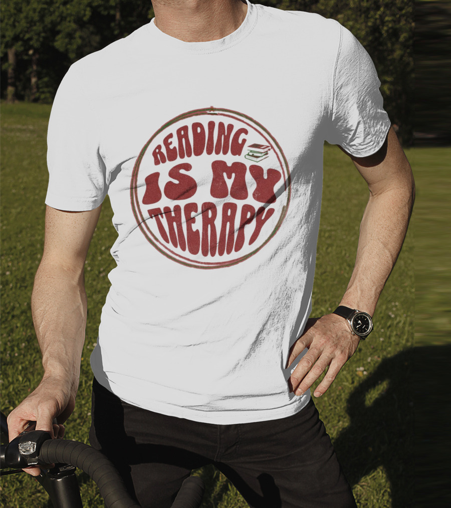 Reading Is My Therapy Retro Book Lover T-Shirt