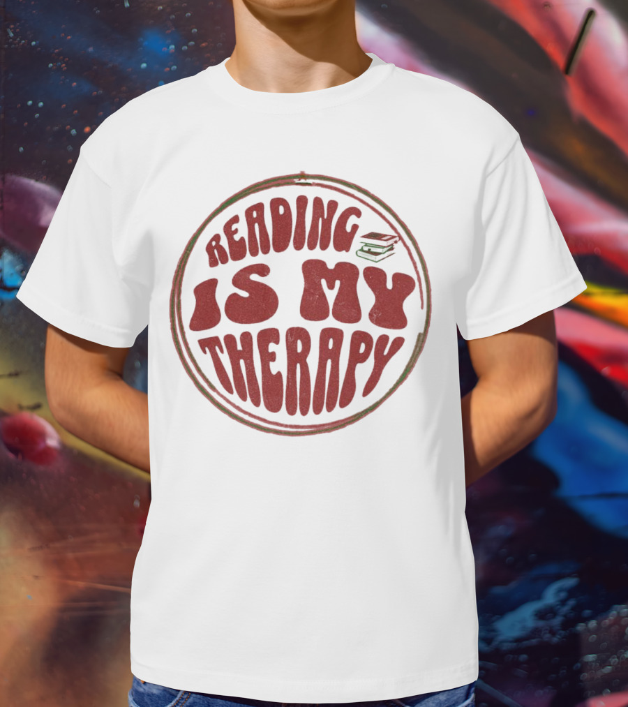 Reading Is My Therapy Retro Book Lover T-Shirt