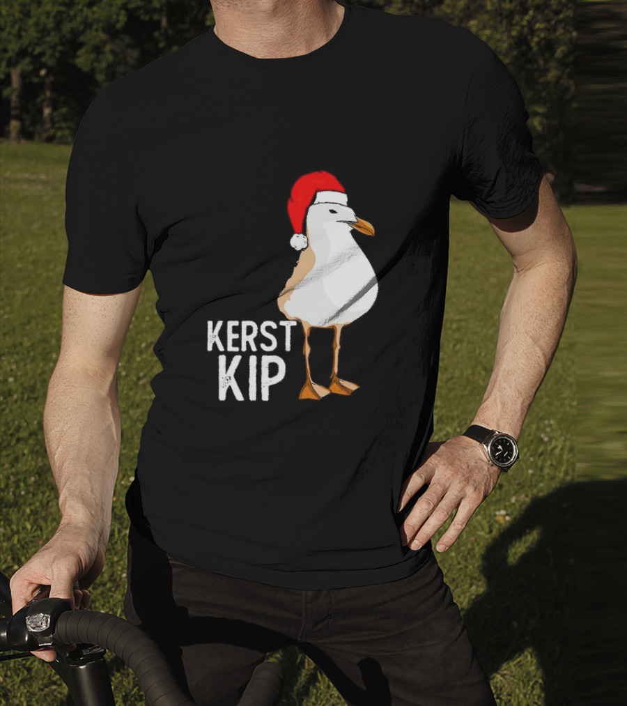 Kerst Kip Santa Hat Christmas Bird T-Shirt
