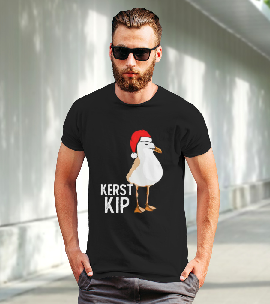 Kerst Kip Santa Hat Christmas Bird T-Shirt