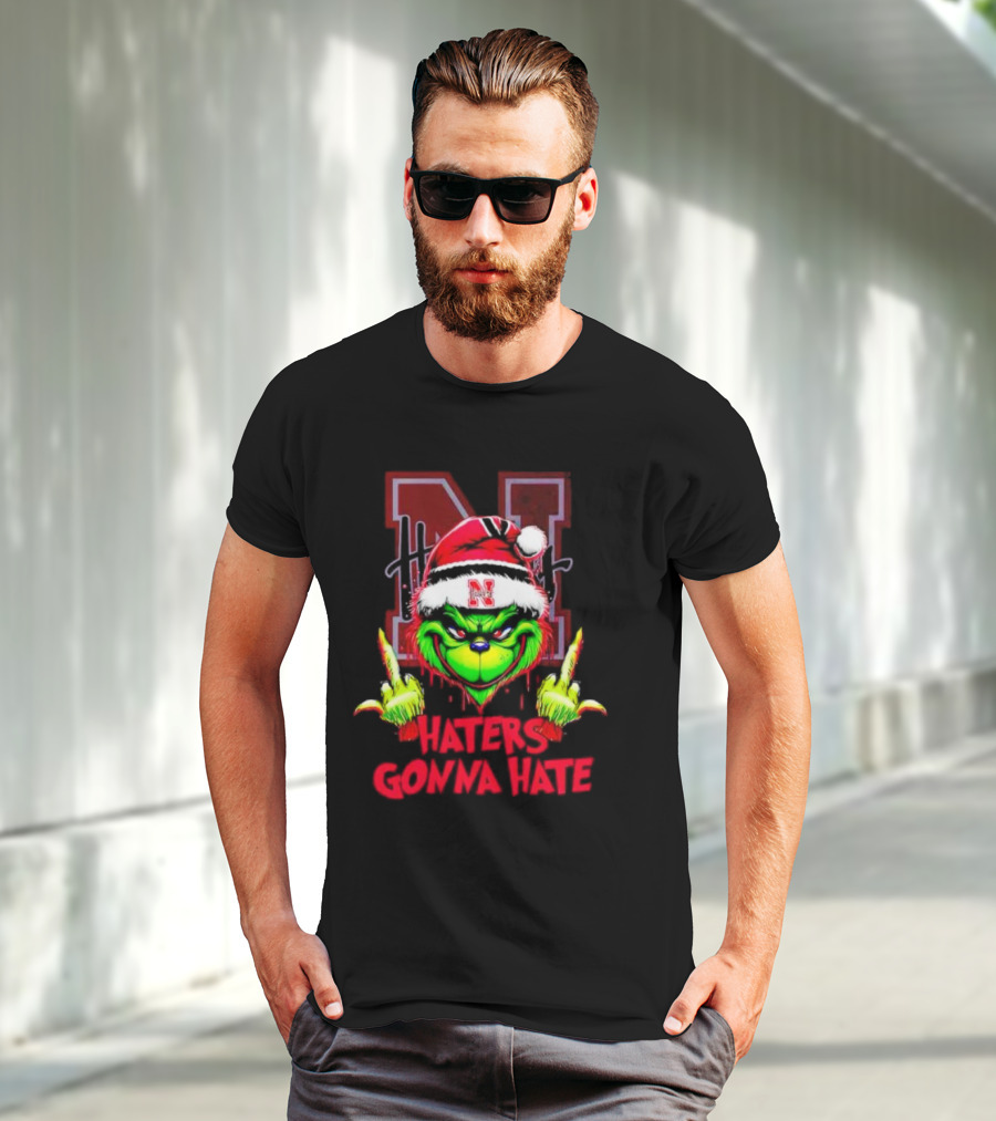 Nebraska Cornhuskers Grinch Haters Gonna Hate T-Shirt