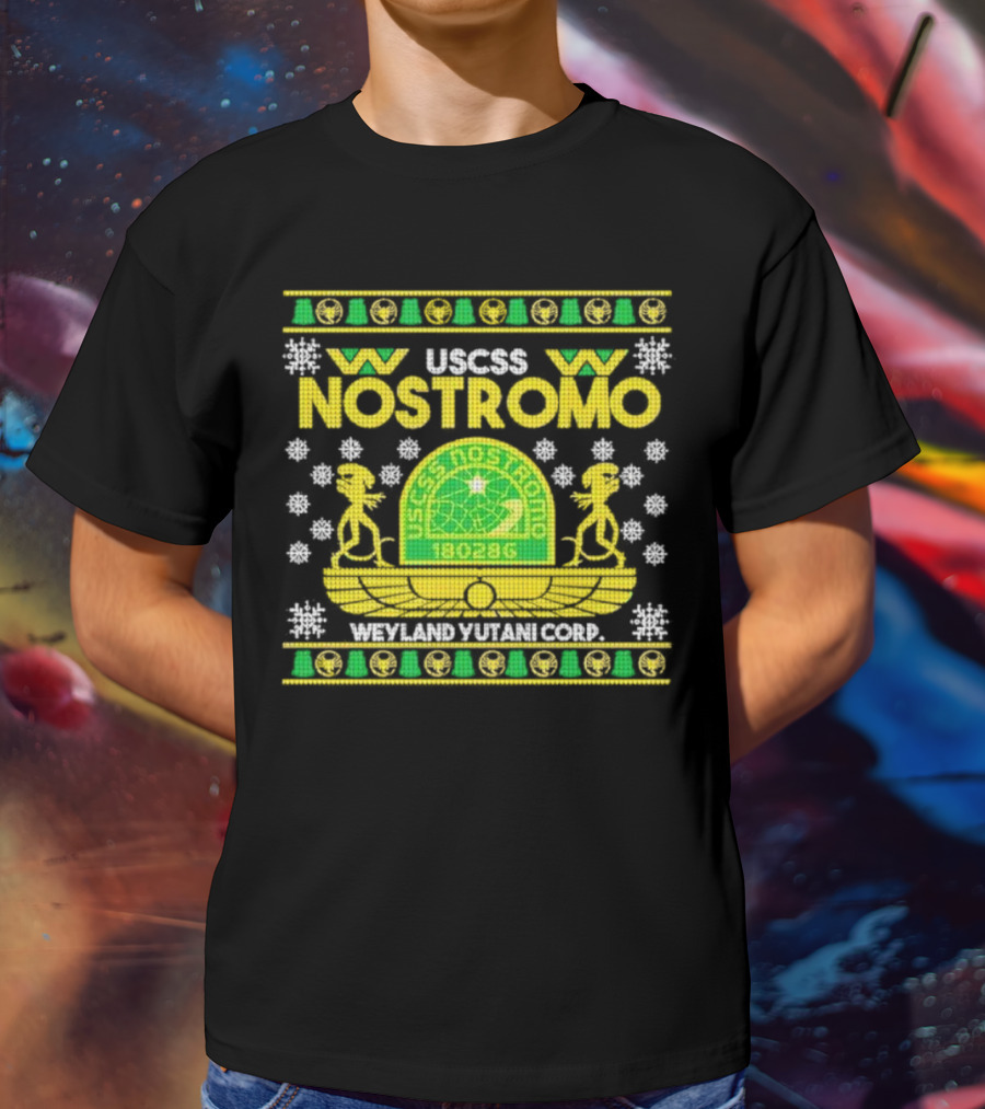 USCSS Nostromo Weyland Yutani Corp Snowflake Alien T-Shirt