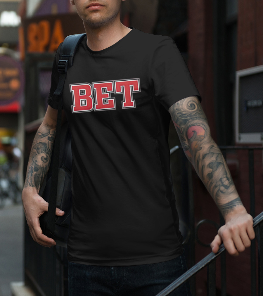 Ohio BET Font Red Letters T-Shirt