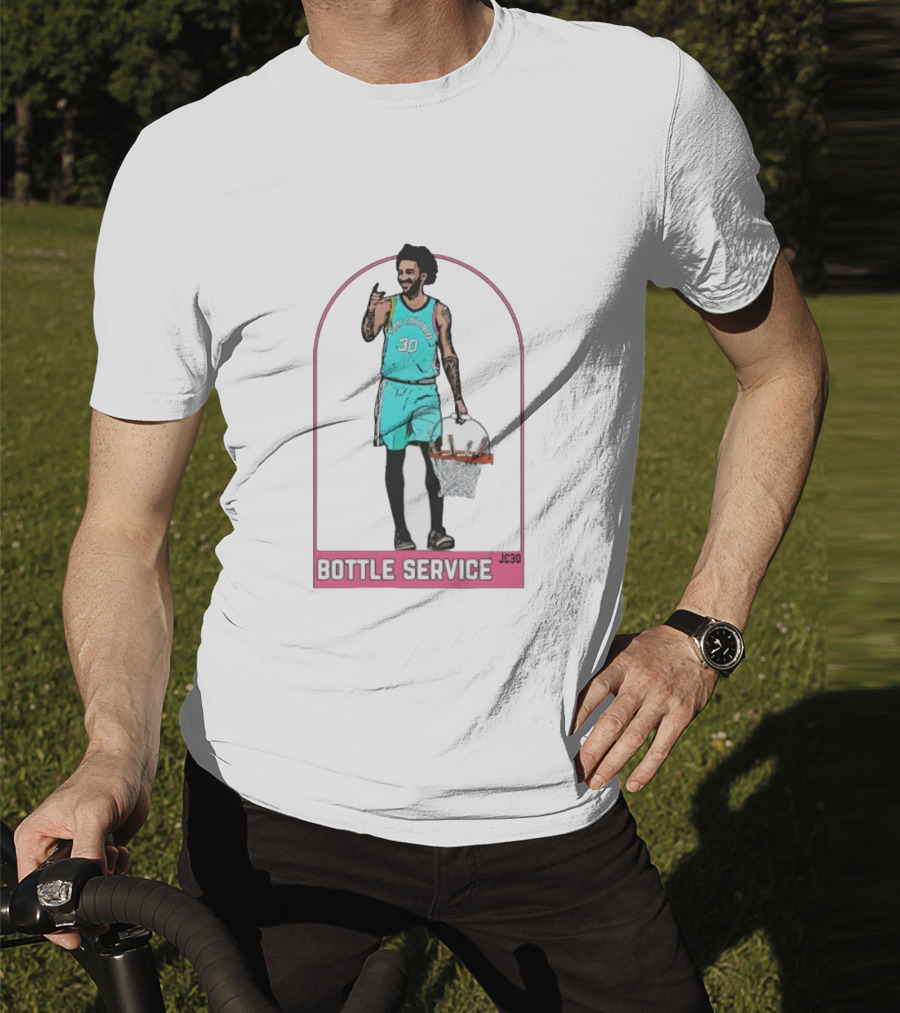 BOTTLE SERVICE JC30 Vintage Basketball Player Arch T-Shirt