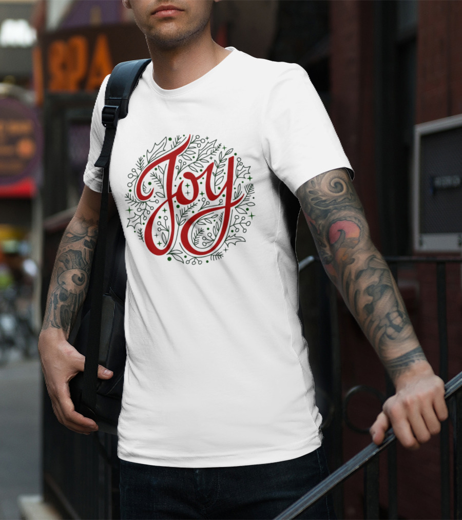 Joy Christmas Pine Trees T-Shirt