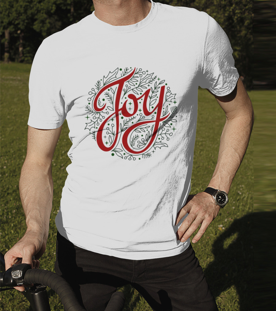 Joy Christmas Pine Trees T-Shirt