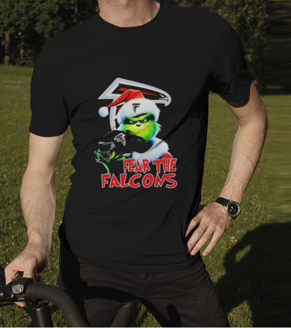 Atlanta Falcons Grinch Santa Fear The Falcons NFL T-Shirt